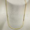 Oro Laminado Basic Necklace, Gold Filled Style Herringbone Design, Polished, Golden Finish, 03.02.0083.18 (03 MM Thickness, 18 Inches Length)