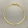 Oro Laminado Basic Bracelet, Gold Filled Style Herringbone Design, Polished, Golden Finish, 03.02.0083.07 (03 MM Thickness, 7 Inches Length)