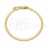 Oro Laminado Basic Bracelet, Gold Filled Style Herringbone Design, Polished, Golden Finish, 03.02.0083.1.07 (03 MM Thickness, 7 Inches Length)