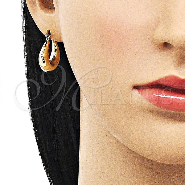 Gold Filled Hoop Earrings — Small Hoop Polished 02. — alternate product view — SKU 152922 | Oro Laminado aretes de aro — Small Hoop pulido 02. — SKU 152922
