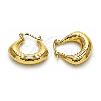 Oro Laminado Small Hoop, Gold Filled Style Polished, Golden Finish, 02.213.0521.25