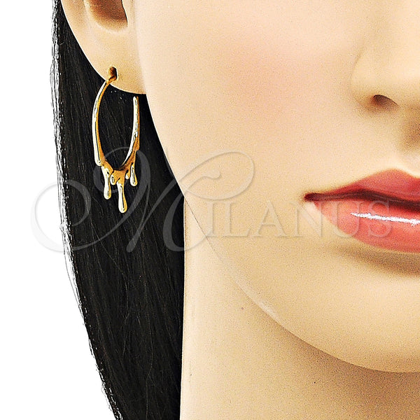 Gold Filled Hoop Earrings — Medium Hoop Polished 02. — alternate product view — SKU 152928 | Oro Laminado aretes de aro — Medium Hoop pulido 02. — SKU 152928