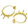 Oro Laminado Medium Hoop, Gold Filled Style Polished, Golden Finish, 02.195.0173.25