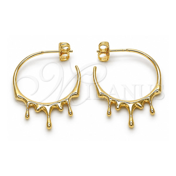 Oro Laminado Medium Hoop, Gold Filled Style Polished, Golden Finish, 02.195.0173.25