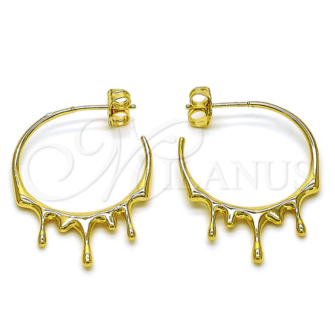 Oro Laminado Medium Hoop, Gold Filled Style Polished, Golden Finish, 02.195.0173.25
