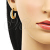 Oro Laminado Small Hoop, Gold Filled Style Diamond Cutting Finish, Golden Finish, 02.195.0177.20