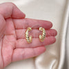 Oro Laminado Small Hoop, Gold Filled Style Diamond Cutting Finish, Golden Finish, 02.195.0177.20