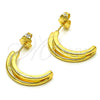 Oro Laminado Stud Earring, Gold Filled Style Polished, Golden Finish, 02.195.0179