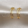 Oro Laminado Stud Earring, Gold Filled Style Polished, Golden Finish, 02.195.0179