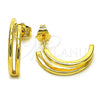 Oro Laminado Stud Earring, Gold Filled Style Polished, Golden Finish, 02.195.0179