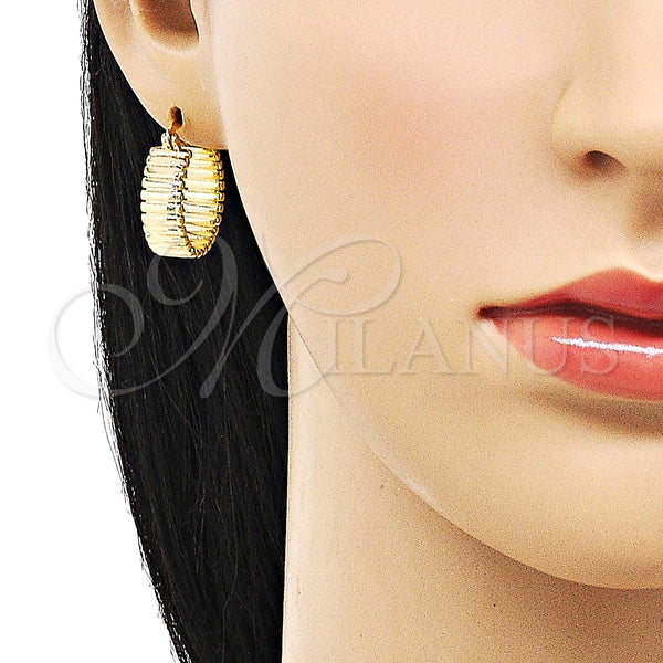 Gold Filled Hoop Earrings — Small Hoop Polished 02. — alternate product view — SKU 152936 | Oro Laminado aretes de aro — Small Hoop pulido 02. — SKU 152936