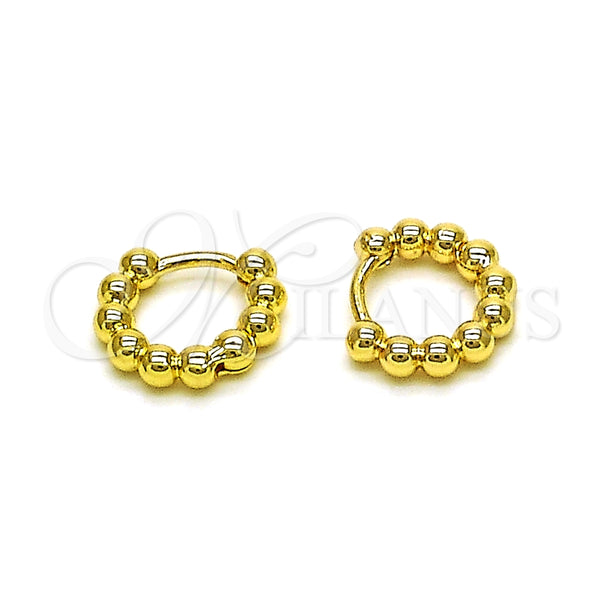 Oro Laminado Huggie Hoop, Gold Filled Style Polished, Golden Finish, 02.341.0130.10