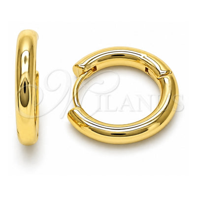 Oro Laminado Huggie Hoop, Gold Filled Style Polished, Golden Finish, 02.195.0189.18