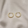 Oro Laminado Huggie Hoop, Gold Filled Style Polished, Golden Finish, 02.195.0189.20