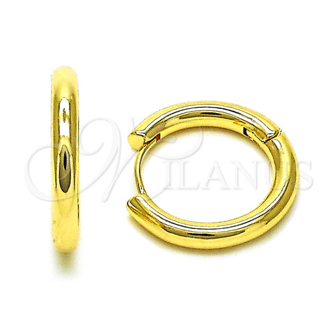 Oro Laminado Huggie Hoop, Gold Filled Style Polished, Golden Finish, 02.195.0189.20