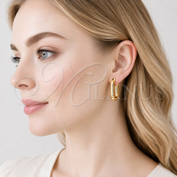 Gold Filled Ring — Stud Earring Hollow Design Polished 02. — alternate product view — SKU 152970 | Oro Laminado anillo — Stud Earring Hollow diseño pulido 02. — SKU 152970