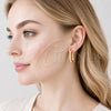 Oro Laminado Stud Earring, Gold Filled Style Hollow Design, Polished, Golden Finish, 02.163.0193.20