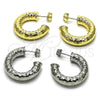 Oro Laminado Medium Hoop, Gold Filled Style Hollow Design, Diamond Cutting Finish, Golden Finish, 02.163.0195.30 for wholesale, additional product view 5