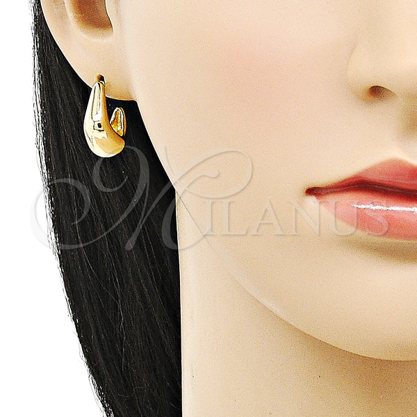 Gold Filled Hoop Earrings — Small Hoop Polished 02. — alternate product view — SKU 152974 | Oro Laminado aretes de aro — Small Hoop pulido 02. — SKU 152974