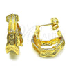 Oro Laminado Small Hoop, Gold Filled Style Diamond Cutting Finish, Golden Finish, 02.163.0199.20