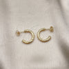 Oro Laminado Small Hoop, Gold Filled Style Diamond Cutting Finish, Golden Finish, 02.163.0200.20