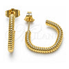 Oro Laminado Small Hoop, Gold Filled Style Diamond Cutting Finish, Golden Finish, 02.163.0201.20