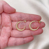 Oro Laminado Small Hoop, Gold Filled Style Diamond Cutting Finish, Golden Finish, 02.163.0202.20