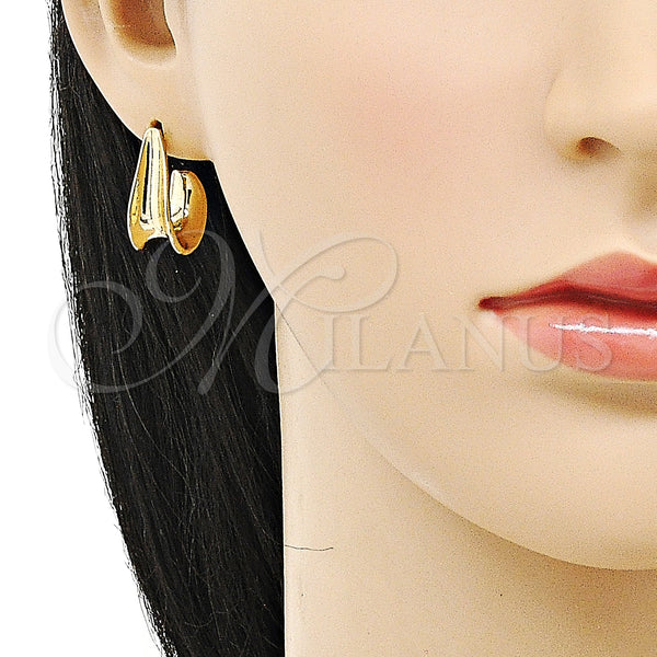 Gold Filled Hoop Earrings — Small Hoop Polished 02. — alternate product view — SKU 152981 | Oro Laminado aretes de aro — Small Hoop pulido 02. — SKU 152981