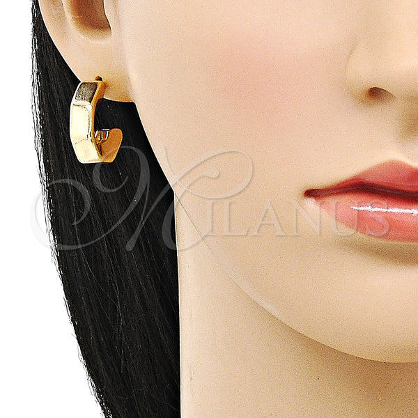 Gold Filled Hoop Earrings — Small Hoop Polished 02. — alternate product view — SKU 152982 | Oro Laminado aretes de aro — Small Hoop pulido 02. — SKU 152982