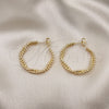 Oro Laminado Medium Hoop, Gold Filled Style Twist Design, Polished, Golden Finish, 02.163.0206.30