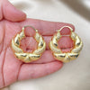 Oro Laminado Medium Hoop, Gold Filled Style Hollow Design, Polished, Golden Finish, 02.170.0428.40