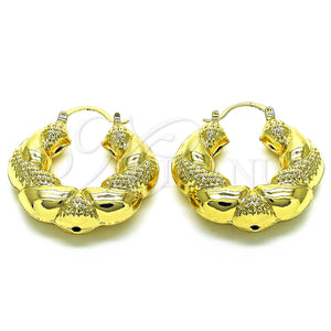 Gold Filled Hoop Earrings — Medium Hoop Hollow Design Polished 02. — main product view — SKU 153029 | Oro Laminado aretes de aro — Medium Hoop Hollow diseño pulido 02. — SKU 153029