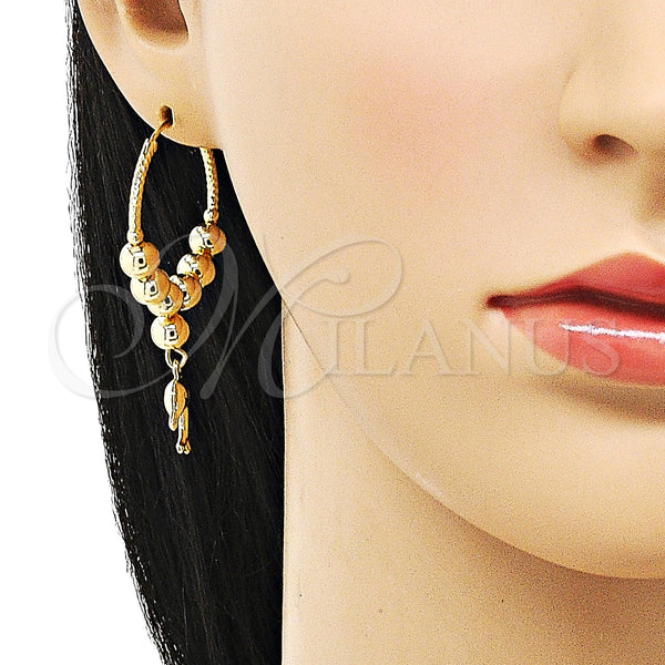 Gold Filled Hoop Earrings — Medium Hoop Dolphin Design Polished 02. — alternate product view — SKU 153033 | Oro Laminado aretes de aro — Medium Hoop Dolphin diseño pulido 02. — SKU 153033
