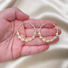 Oro Laminado Medium Hoop, Gold Filled Style Diamond Cutting Finish, Golden Finish, 02.170.0439.35
