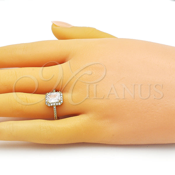 Gold Filled Ring — Multi Stone Ring with White Cubic Zirconia and — alternate product view — SKU 153063 | Oro Laminado anillo — Multi Stone Ring with blanco Cubic Zirconia and — SKU 153063
