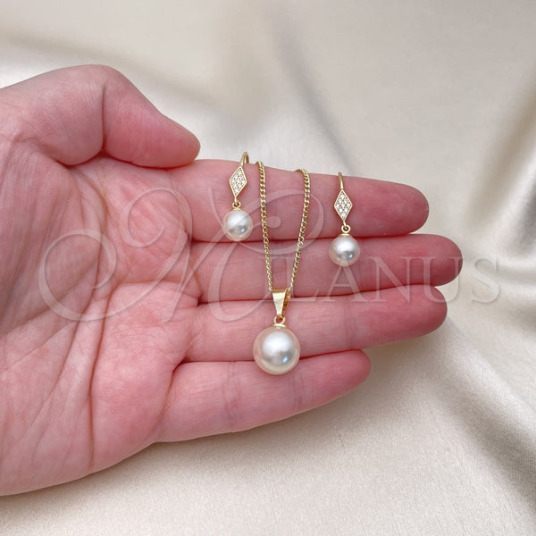 Gold Filled Ring — Earring and Pendant Adult Set Ball Design with — alternate product view — SKU 153083 | Oro Laminado anillo — Earring and Pendant Adult Set Ball diseño with — SKU 153083