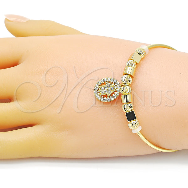 Gold Filled Jewelry — Individual Bangle Hand of God and Judaica Design — alternate product view — SKU 153091 | Oro Laminado joyería — Individual Bangle Hand of God and Judaica diseño — SKU 153091