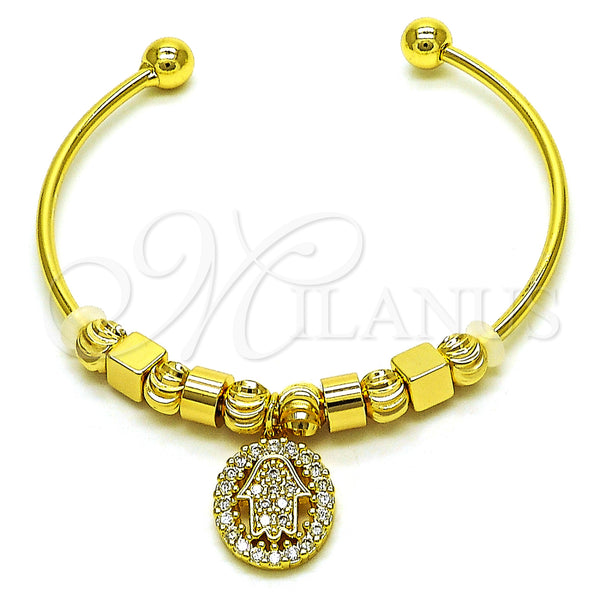 Gold Filled Jewelry — Individual Bangle Hand of God and Judaica Design — main product view — SKU 153091 | Oro Laminado joyería — Individual Bangle Hand of God and Judaica diseño — SKU 153091