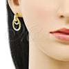 Oro Laminado Stud Earring, Gold Filled Style Polished, Golden Finish, 02.385.0009