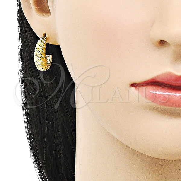 Gold Filled Hoop Earrings — Small Hoop Polished 02. — alternate product view — SKU 153104 | Oro Laminado aretes de aro — Small Hoop pulido 02. — SKU 153104