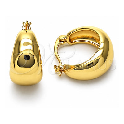 Oro Laminado Small Hoop, Gold Filled Style Polished, Golden Finish, 02.195.0198.20