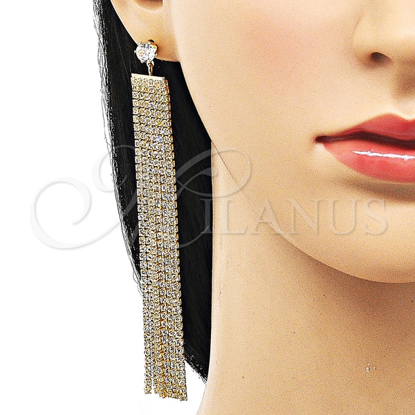 Gold Filled Ring — Long Earring with White Crystal and White Cubic — alternate product view — SKU 153115 | Oro Laminado anillo — Long Earring with cristal blanco and blanco Cubic — SKU 153115