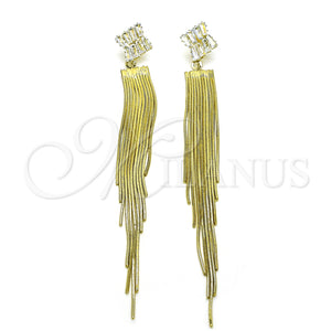 Gold Filled Ring — Long Earring Baguette and Rat Tail Design with — main product view — SKU 153120 | Oro Laminado anillo — Long Earring Baguette and Rat Tail diseño with — SKU 153120
