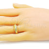 Oro Laminado Elegant Ring, Gold Filled Style Polished, Golden Finish, 01.368.0018 (One size fits all)