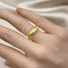 Oro Laminado Elegant Ring, Gold Filled Style Polished, Golden Finish, 01.368.0018 (One size fits all)