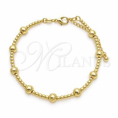 Oro Laminado Individual Bangle, Gold Filled Style Ball Design, Polished, Golden Finish, 07.32.0006.05 (06 MM for wholesale, main product view