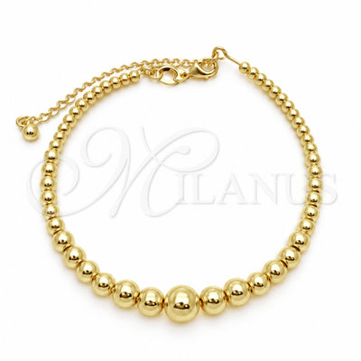 Oro Laminado Individual Bangle, Gold Filled Style Ball Design, Polished, Golden Finish, 07.32.0007.05 (06 MM for wholesale, main product view