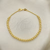 Oro Laminado Fancy Bracelet, Gold Filled Style Ball Design, Polished, Golden Finish, 03.32.0584.07 (04 MM Thickness, 7 Inches Length)
