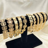 10 Gold Filled Wide Diamond Cut Link Bracelets String Bracelets with Display