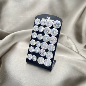 Sterling Silver Ring — 12 Earrings Stud with Display — main product view — SKU 153165 | Plata 925 anillo — 12 Earrings Stud with Display — SKU 153165